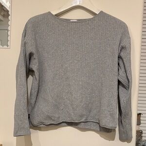 Stars Above Heather Gray Ribbed Top